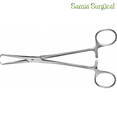 Picture of Tenaculum Forceps Double Curved Gynecology Instruments 1pcs