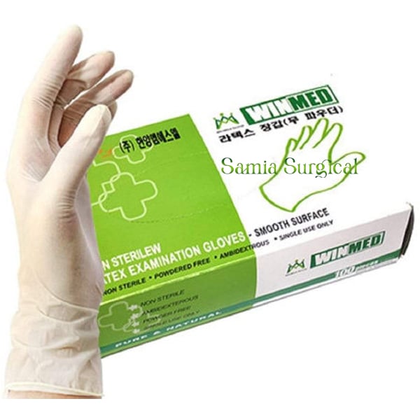 Picture of Winmed Latex Examination Gloves  100pcs,1box (Large .Medium. Small)
