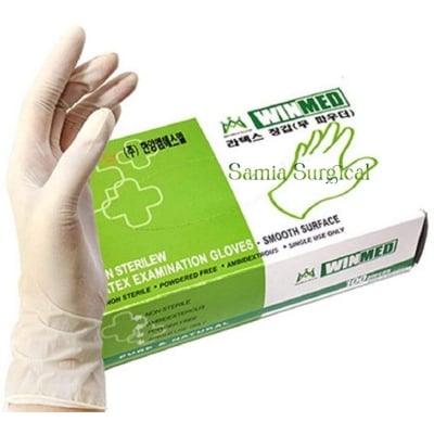 Picture of Winmed Latex Examination Gloves  100pcs,1box (Large .Medium. Small)