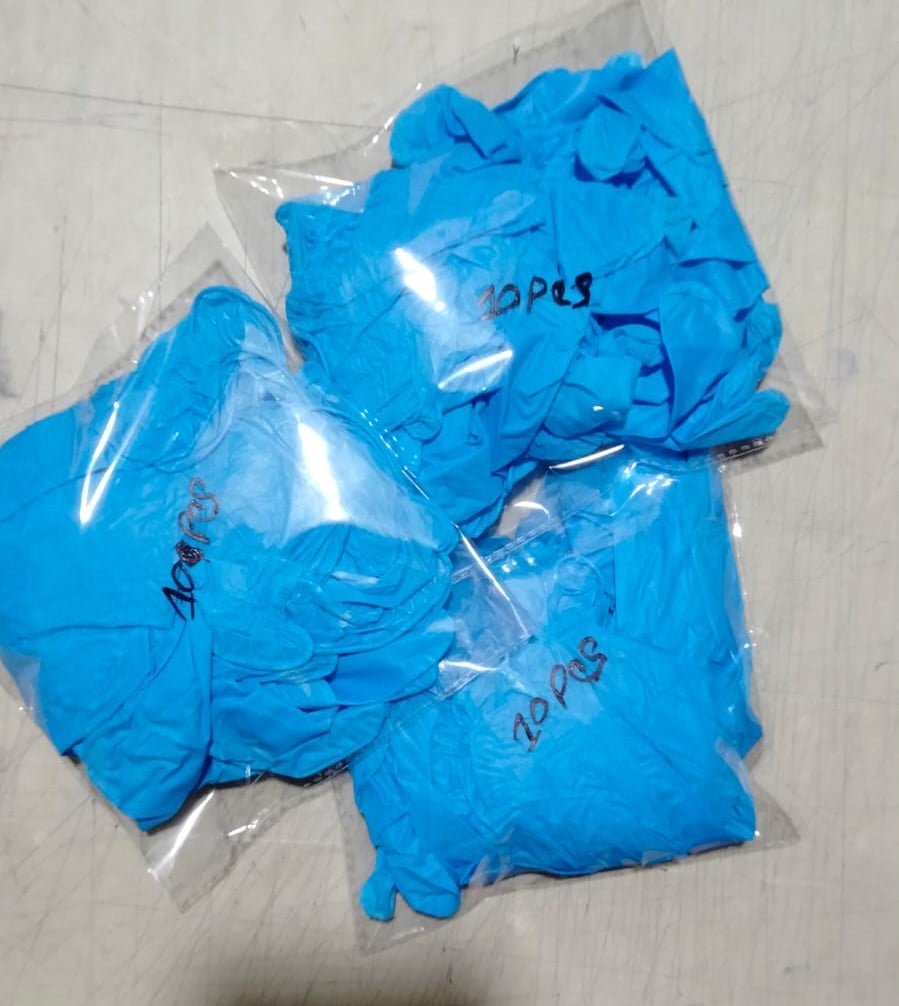 Picture of Nitrile Hand Gloves blue Size, Large, Medium, Small 25pair/50pcs