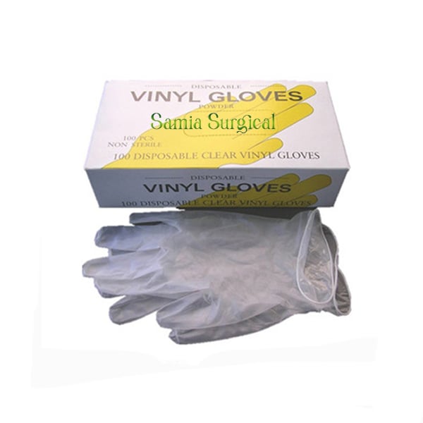 Picture of Vinyl Disposable Hand Gloves 100Pcs/1Box