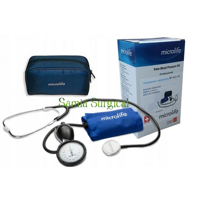 Picture of Microlife Manuel Blood Pressure Machine Monitor Sphygmomanometer- Analog Aneroid Manual BP Machine Set With Stethoscope