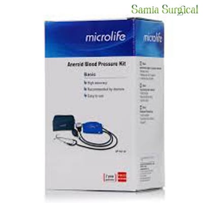 Picture of Microlife Manuel Blood Pressure Machine Monitor Sphygmomanometer- Analog Aneroid Manual BP Machine Set With Stethoscope