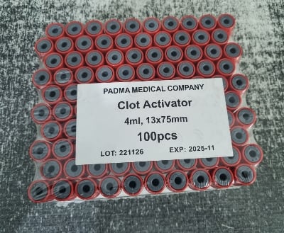 Picture of Clot Activator Tube 4ml (13 x 75 mm )(Red Cap) 100pcs