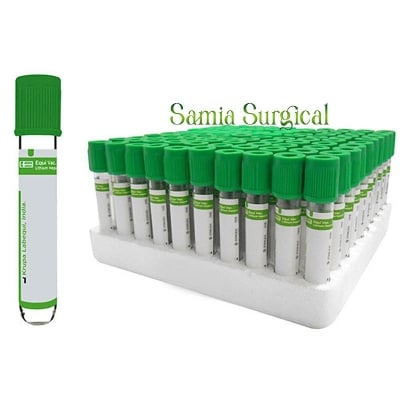 Picture of Lithium Heparin Vacuum Blood Collection Tube Green 4ML,13=75mm 100pcs