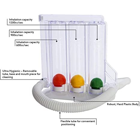 Picture of Respirometer 3 Ball Spirometer Lung Exerciser Romsons