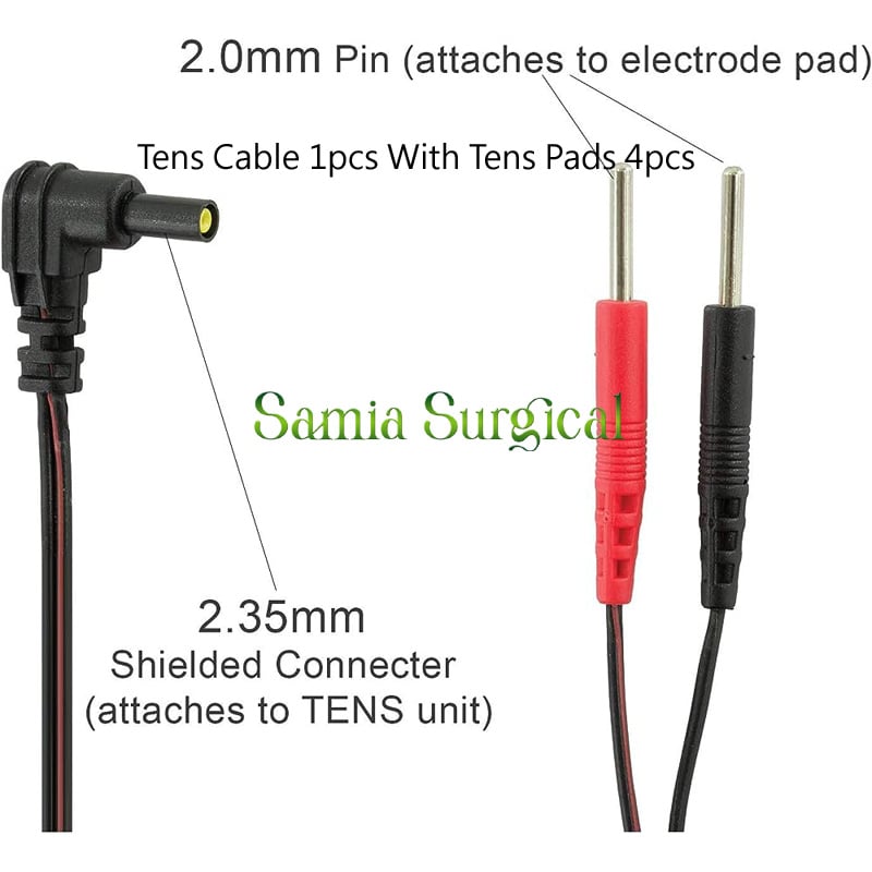 Picture of Roovjoy tens electrode cable 1pcs With Tans Pads 4pcs