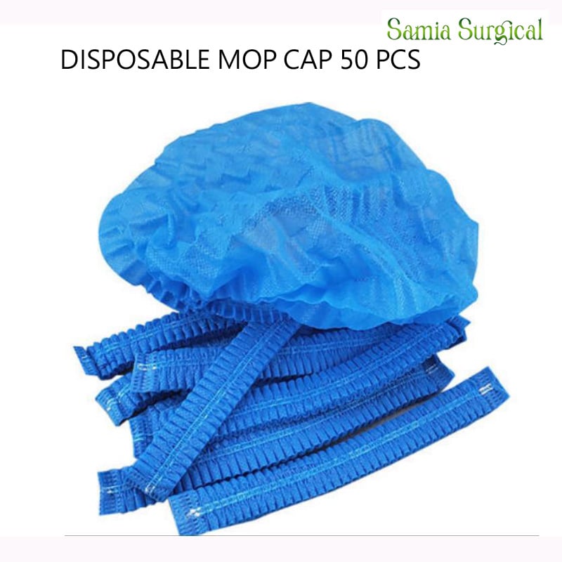 Picture of DISPOSABLE MOP CAP 50 PCS BLUE