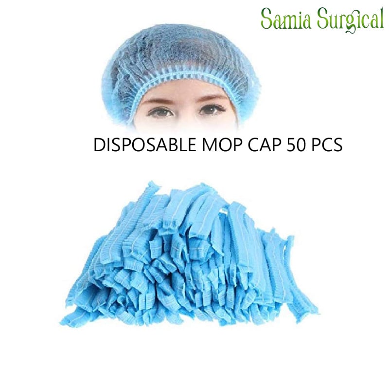 Picture of DISPOSABLE MOP CAP 50 PCS BLUE