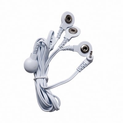 Picture of 1pcs 2 Ways Electrode Tens Botum Type Cable Conductive Line Wire Head 2.5mm for Electrode Pad 4pcs Digital Tens Pad by Machine Therapy Massage - Int: One size