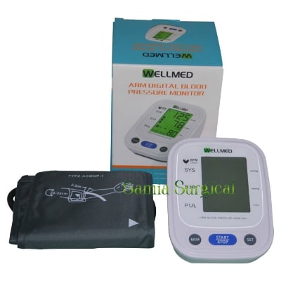 Picture of Wellmed Digital Blood Pressure Machine Voice Broadcasting and high resolution LCD Display. - Hand
