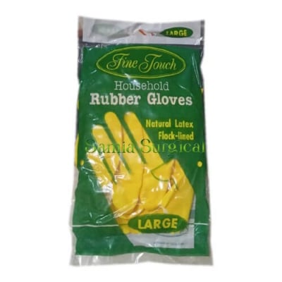 Picture of Fine Touch 28cm Household Rubber Gloves 1 Pair (Size Large and Medium)