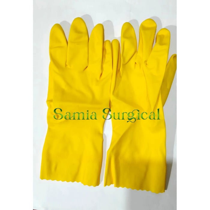 Picture of Fine Touch 28cm Household Rubber Gloves 1 Pair (Size Large and Medium)