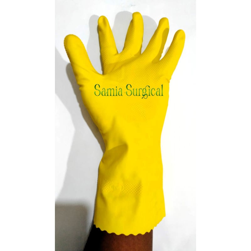 Picture of Fine Touch 28cm Household Rubber Gloves 1 Pair (Size Large and Medium)