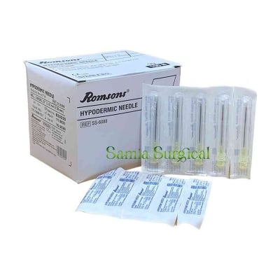 Picture of Romsons Disposable Hypodermic Needle Size(18G,19G,26G, 27G) 100pcs 1box