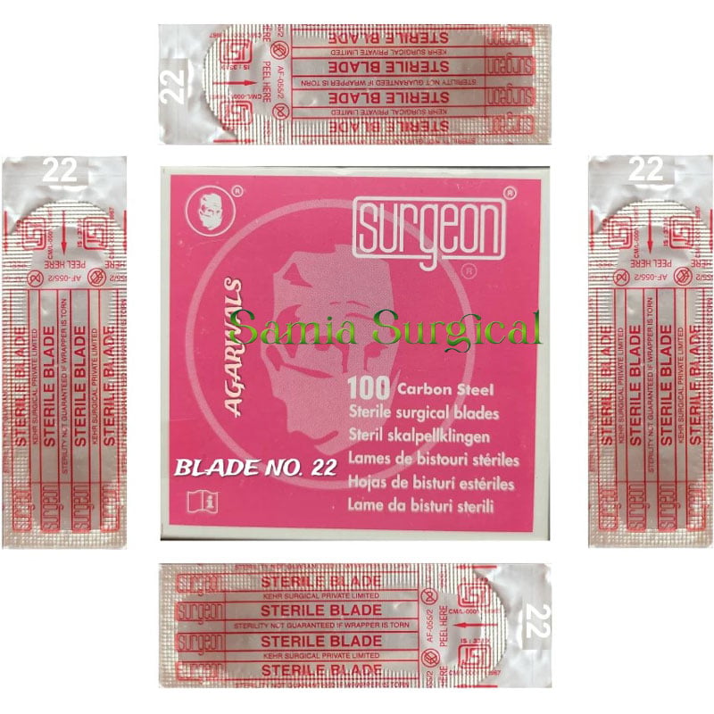 Picture of Surgeon Sterile Surgical Blades 10,11,14,20, 22 (100's 1box) - Body