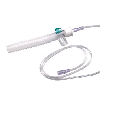 Picture of Trachea Tee/T Piece/T Connector with Oxygen Nipple 1pcs