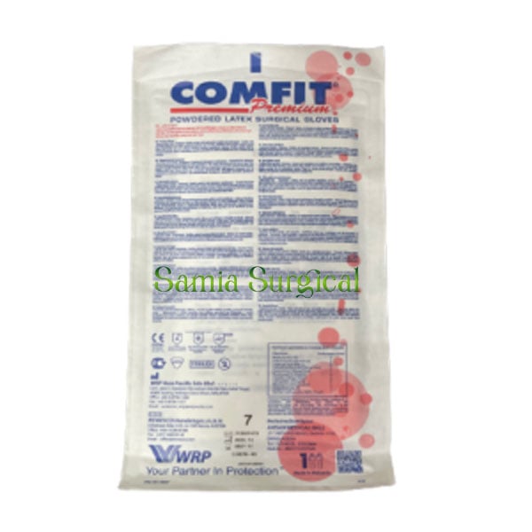 Picture of Comfit Surgical Hand Gloves (5Pair) Powdered Latex Gloves Original Malaysian
