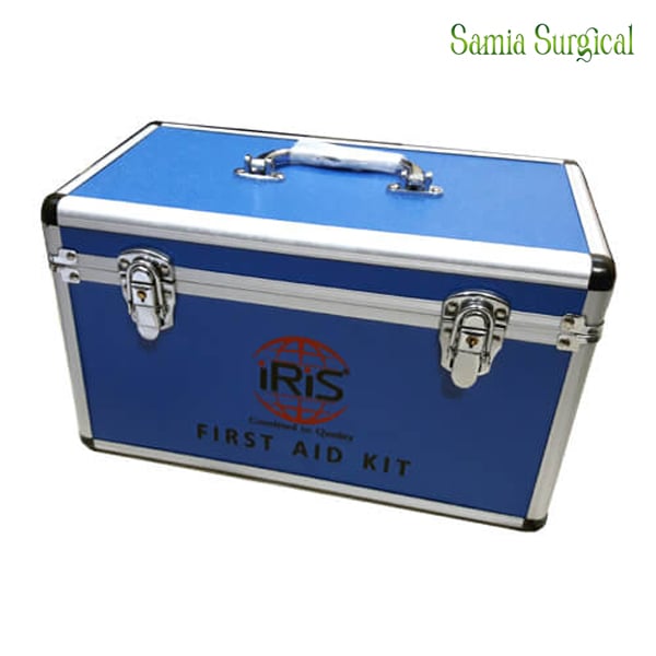 Picture of First Aid Box with Security Lock Systam  Silver ,Blue, 1pcs