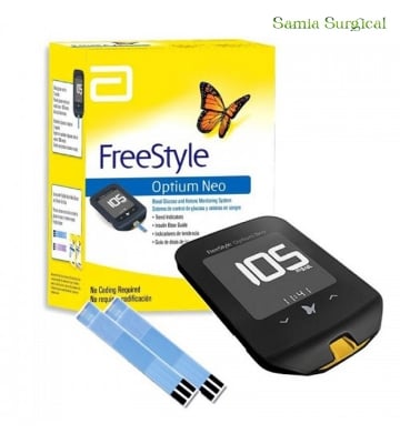 Picture of FreeStyle Optium  Blood Glucose meter - Hand