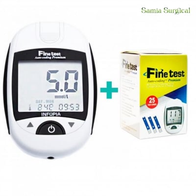 Picture of Fine test Blood Glucose  Sugar Level Check Monitor - Hand
