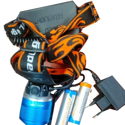 Picture of Rechargable LED Head Lamp Flash Light Torch