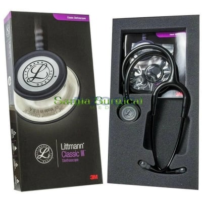 Picture of 3M Littmann Classic III Stethoscope Adult  All Black China - Body