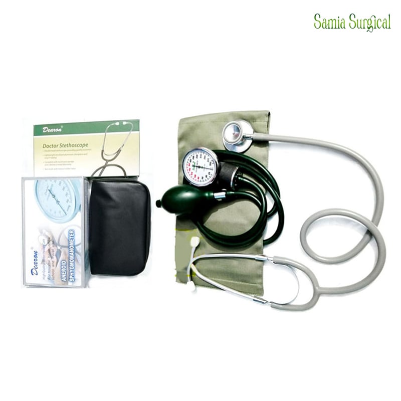 Picture of Dearon Analog Blood Pressure Machine with Stethoscope 1set - Hand