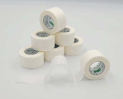 Picture of 2Pcs 1''Inch Microporous Hypoallergenic Surgical Tape (25mm x5m)