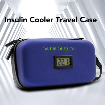 Picture of Insulin Cooler Travel Case Diabetic Medicine Carrying Bag with 2*200g Ice Packs Large Capacity Insulated Organizer Medication Cooler Bag for Insulin Pens (1pcs)