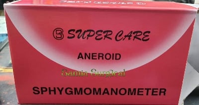 Picture of Super Care Blood Pressure Monitor Aneroid Sphygmomanometer - Analog BP Machine Set With Stethoscope