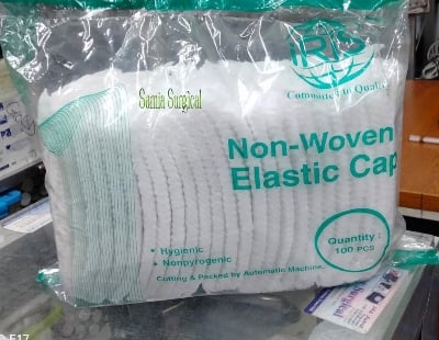 Picture of Disposable Non-woven Head Cover Mob Cap Hat Hair Net Anti-dust Hats Cap White  Colour - 100 Pcs
