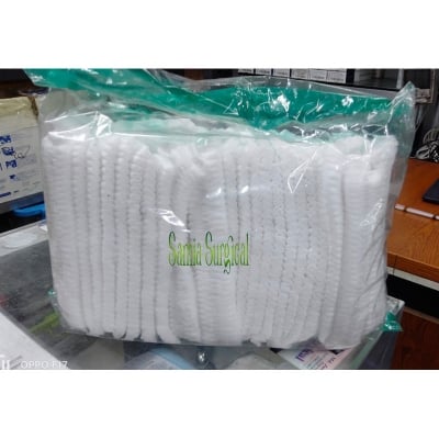 Picture of Disposable Non-woven Head Cover Mob Cap Hat Hair Net Anti-dust Hats Cap White  Colour - 100 Pcs