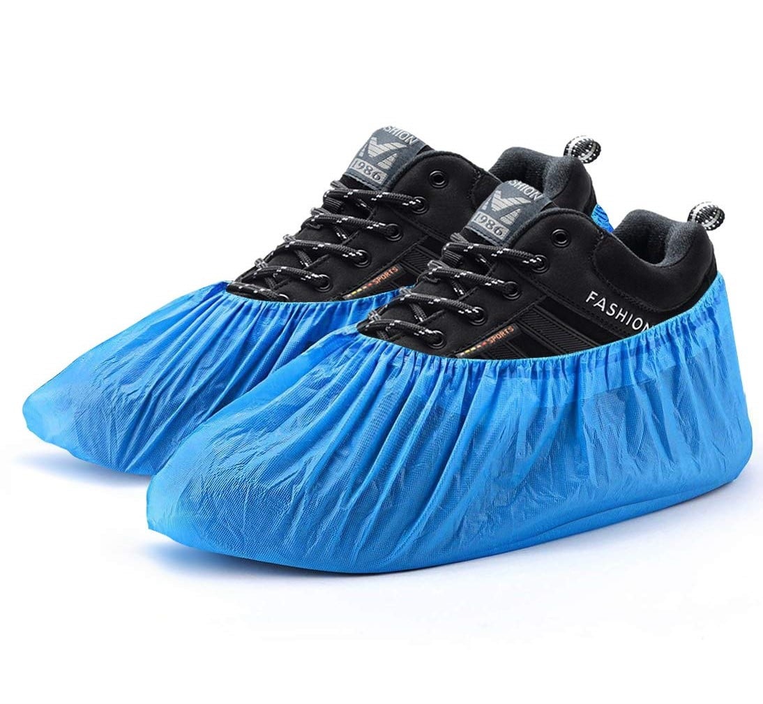 Picture of 100 PCS Boot Covers Disposable Shoe Cover Elastic Protect Overshoes