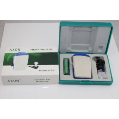 Picture of Axon Hearing Aid F-28 Portable Pocket Wearing Environmentally Friendly Material Hanging Ear Type Ear Care Deaf-Aid