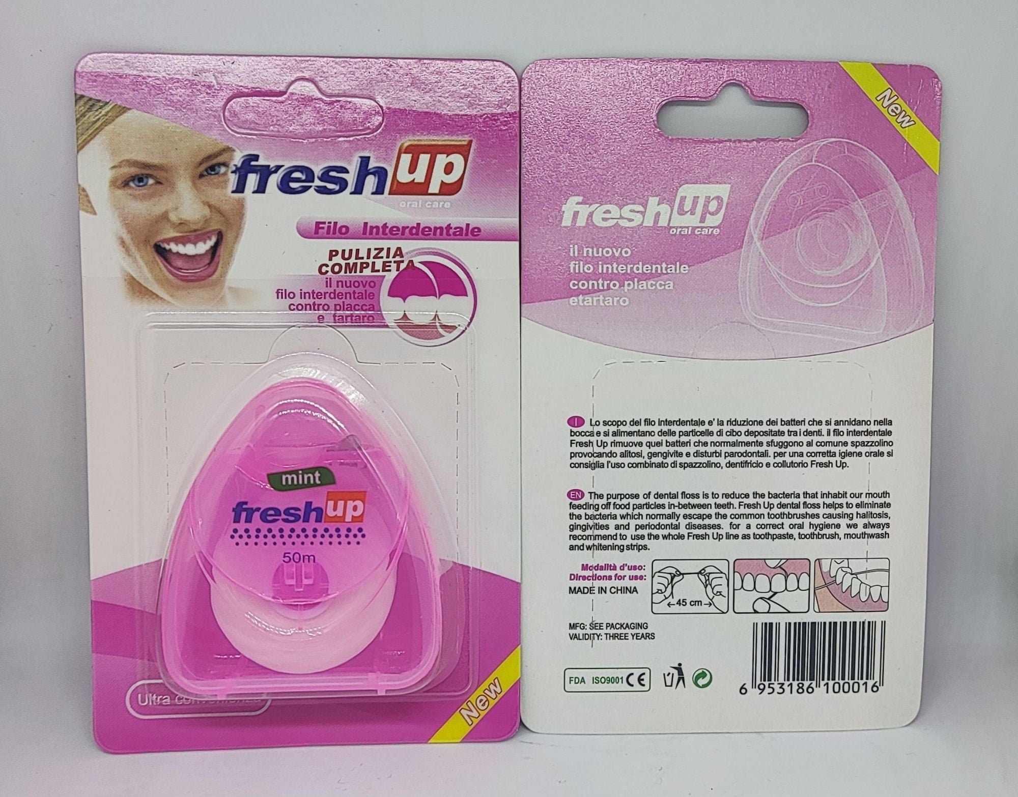 Picture of Fresh Up Oral Care Dental Floss Mint Flavour 50 meter, 1pcs
