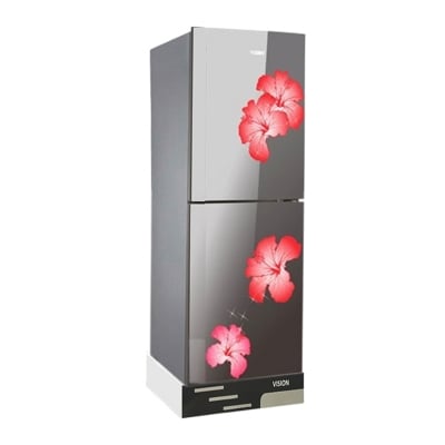 Picture of VISION Glass Door Refrigerator RE-330 Liter Mirror Jaba Flower Bottom Mount