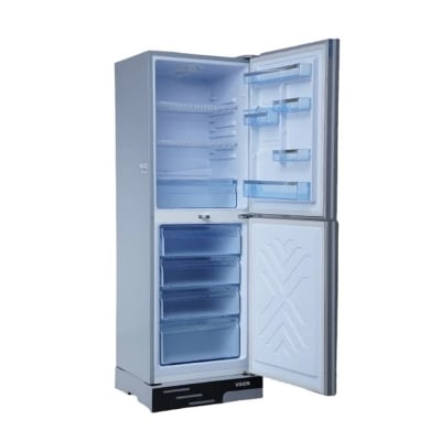 Picture of VISION Glass Door Refrigerator RE-330 Liter Mirror Jaba Flower Bottom Mount