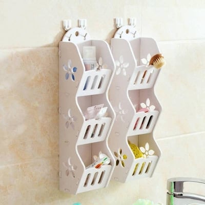 Picture of Storage Rack Shelf  3 Layers Wall Hanging Organizer For Bathroom Cosmetics Makeup Storage Rack