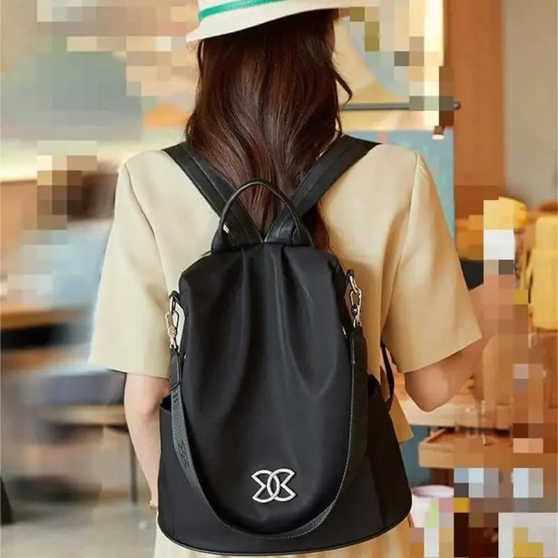 Picture of Casual Oxford Cloth Backpack with Flower Embroidery Anti-Theft Design for Women