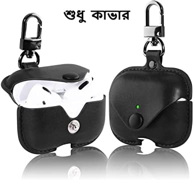 Picture of AirPods Pro 2 PU Leather Magnetic Case with Hook Lightweight Protective Cover-Transparent 