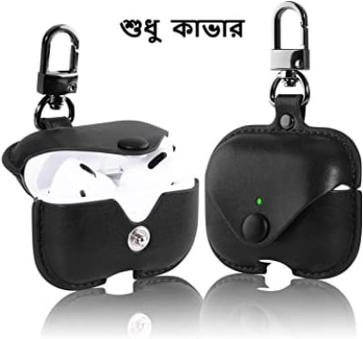 Picture of AirPods Pro 2 PU Leather Magnetic Case with Hook Lightweight Protective Cover-Transparent 