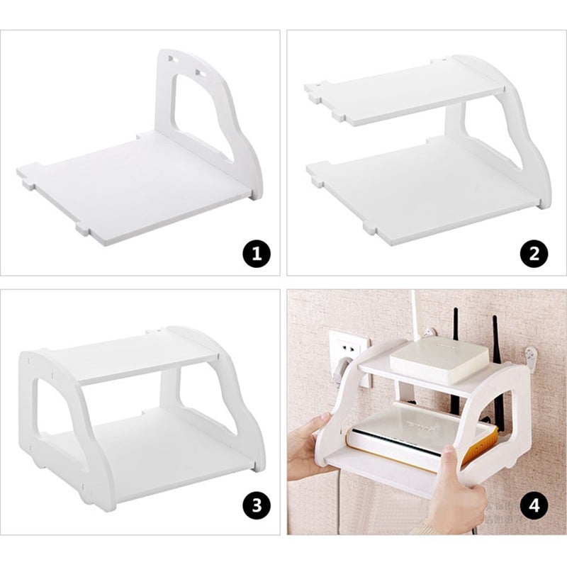 Picture of New High Quality PVC Tarpaulin Double Layer Wall Mounted Shelf Stand for Wifi Modem Router-3 Layer Stand