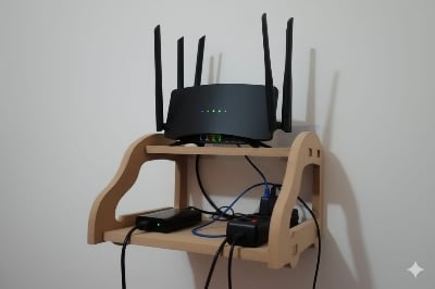 Picture of New High Quality PVC Tarpaulin Double Layer Wall Mounted Shelf Stand for Wifi Modem Router-3 Layer Stand