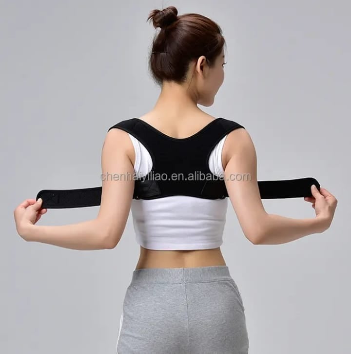 Picture of Hot Sale Shoulder Corrective Therapy Support Pain Relief Belt Back Posture Corrector-Black