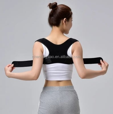 Picture of Hot Sale Shoulder Corrective Therapy Support Pain Relief Belt Back Posture Corrector-Black