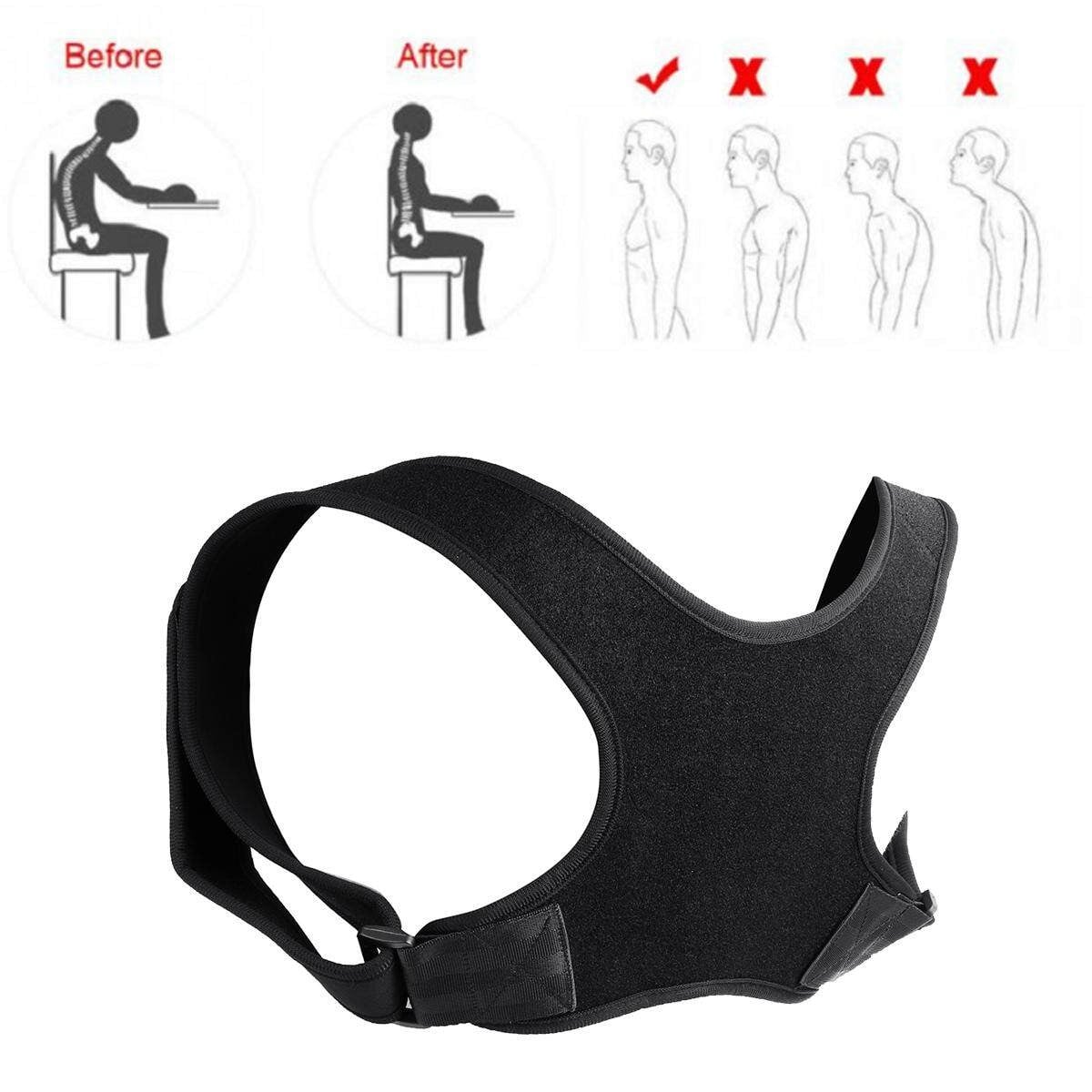 Picture of Hot Sale Shoulder Corrective Therapy Support Pain Relief Belt Back Posture Corrector-Black