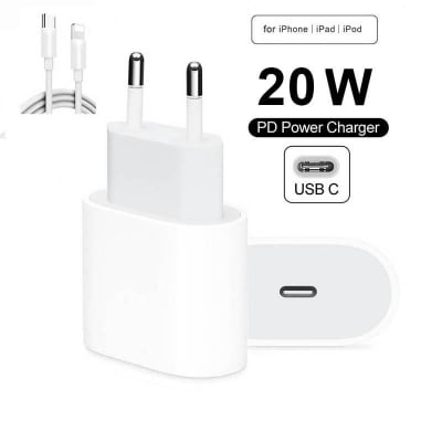 Picture of For Iphone 20 Watt Charger With Cable Premium Quality Fast Charging - Charger