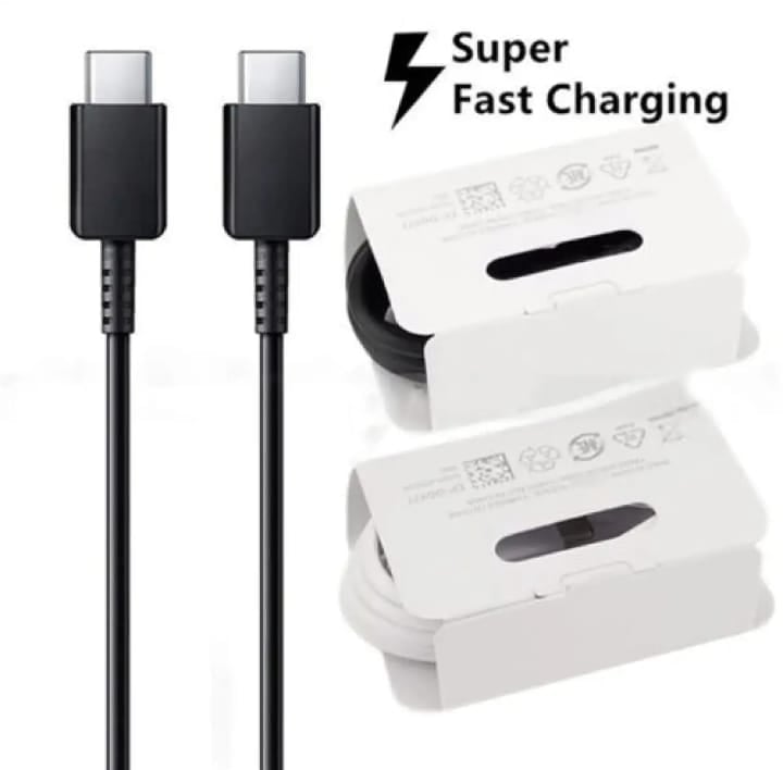 Picture of Google iphone/apple Type C To Type C Fast Charging Cable Type C To Type C Fast Charger Cable USB Cable- Black & White iphone cable