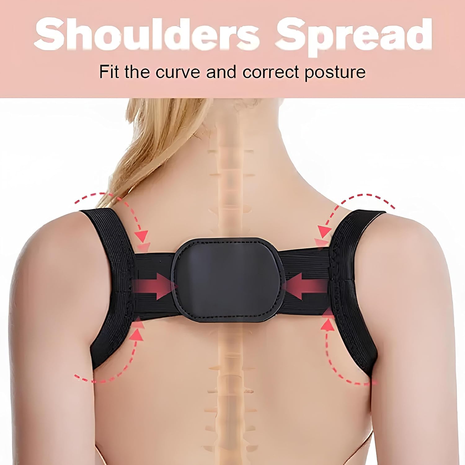 Picture of Body smartness correction Tape. Posture Corrector Shoulder Brace Back Support Belt for Man & Women BACK SUPPORTER